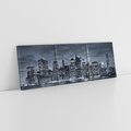 Obraz na płótnie 120x40 - Miejskie Migawki - noc, NY