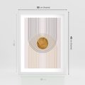 Plakat w ramie 30x40 - Złota Geometria - styl modern, złoto - rama biała