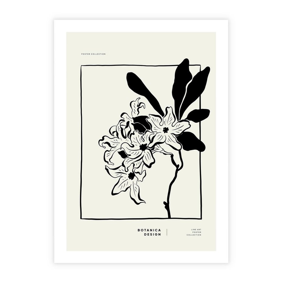Plakat bez ramy 30x40 - Kwiatowe przestrzenie - kwiat, grafika