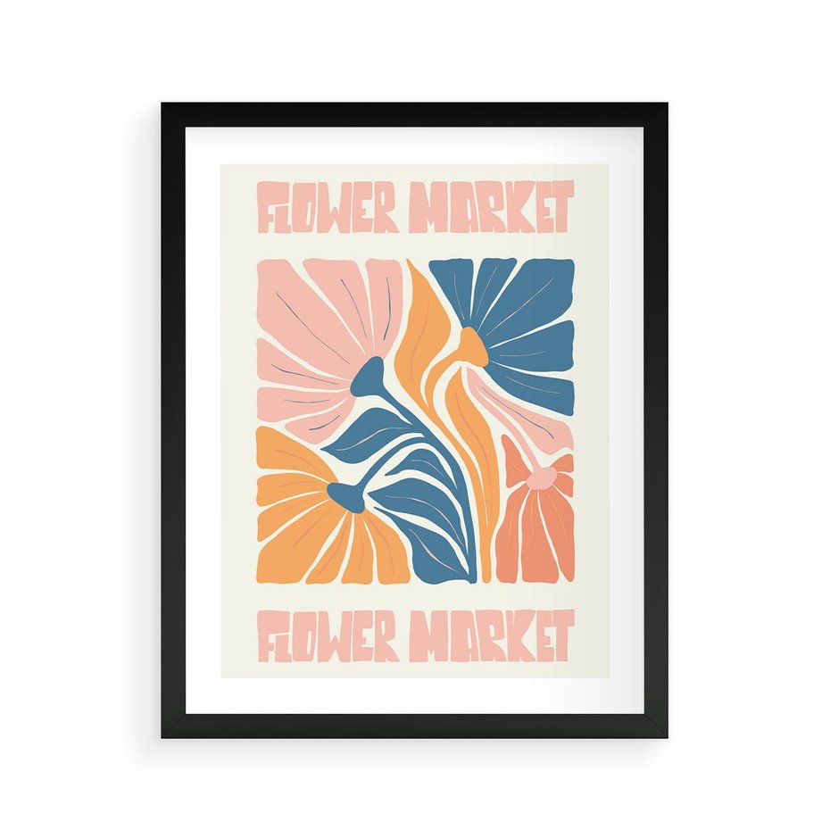 Plakat w ramie 40x50 - Spójny Dysonans - pastelowe kolory, typografia - rama czarna