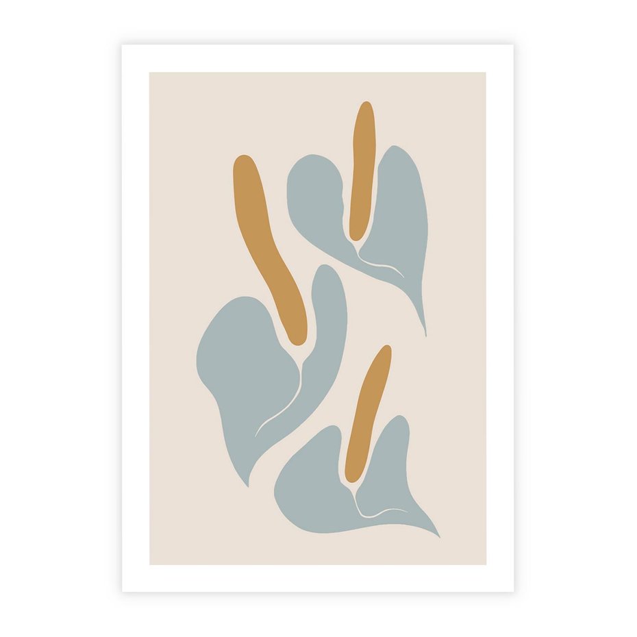 Plakat bez ramy 30x40 - Kwiaty Pasteli - kwiaty, nowoczesne i minimalistyczne