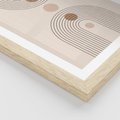 Plakat w ramie 50x70 - Zgeometryzowane Wizje - boho plakat, minimalizm - rama drewno