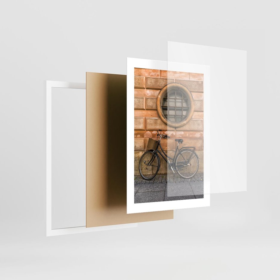 Plakat w ramie 30x40 - Holenderska Ikona - rower, Holandia - rama biała