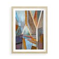 Plakat w ramie 50x70 - Geometria abstrakcji - abstrakcja, geometria - rama drewno