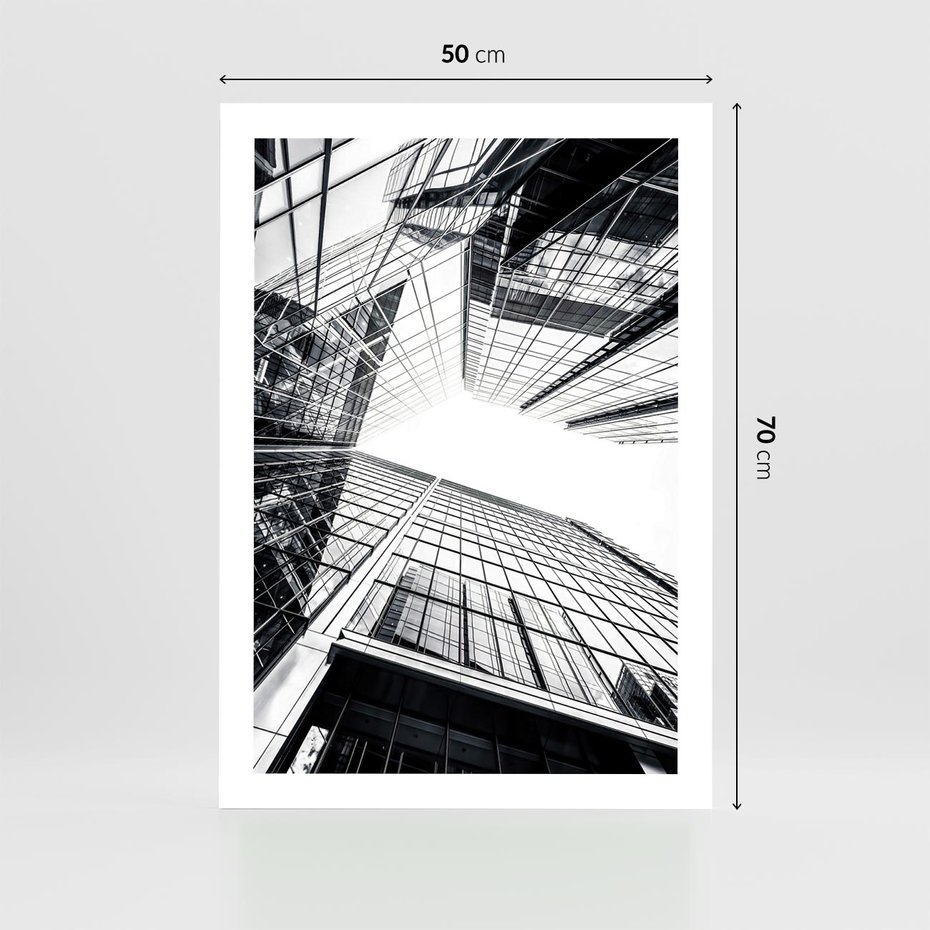 Plakat bez ramy 50x70 - Wznoszący się Wysoko - architektura, wysoki wieżowiec