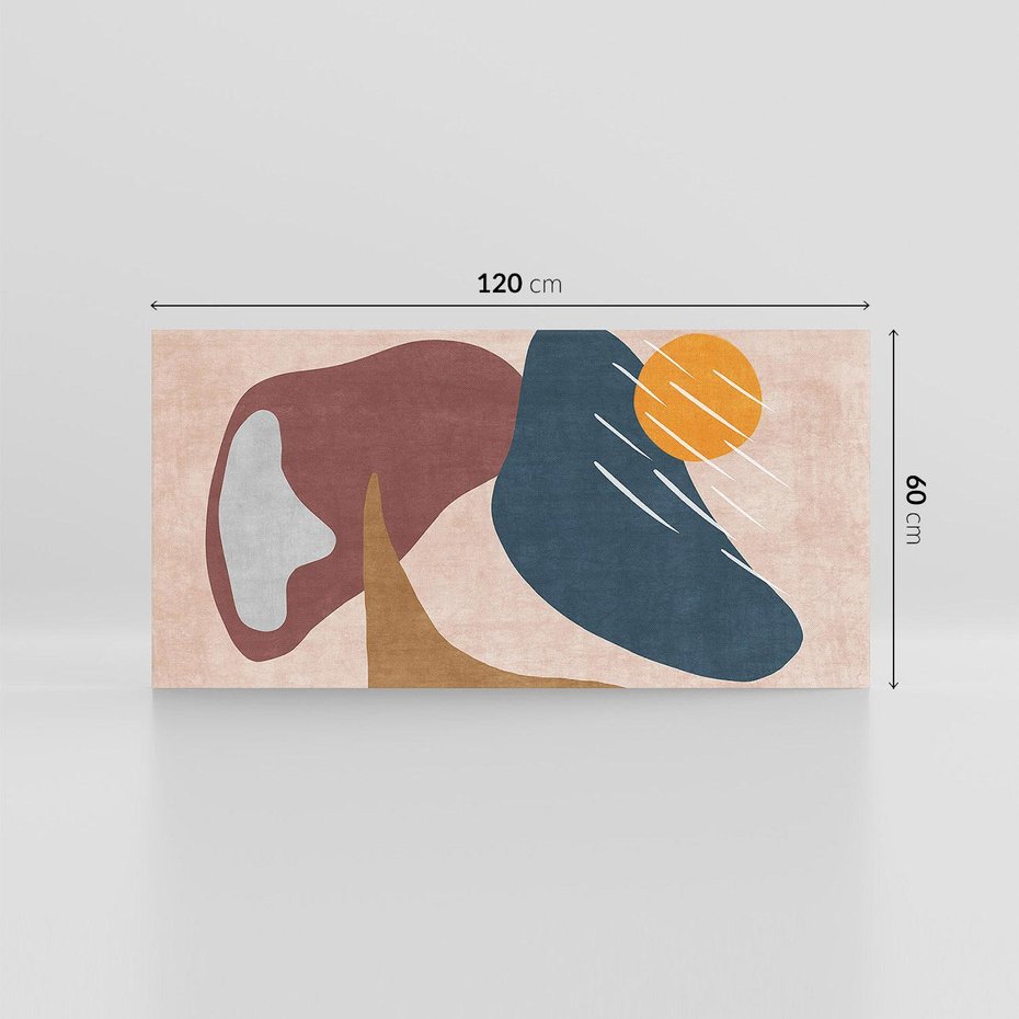 Obraz na płótnie 120x60 - Opowieść szepczących pędzli - abstrakcyjne plamy, kształty