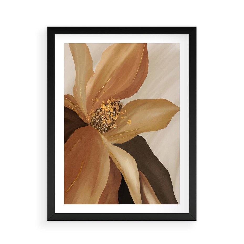 Plakat w ramie 50x70 - Wyraz Luksusu - sztuka, nowoczesna - rama czarna