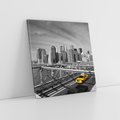 Obraz na płótnie 70x70 - Podróż taksówką przez Nowy Jork - TAXI, miasto