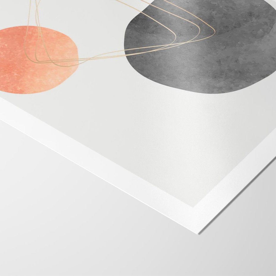 Plakat bez ramy 21x30 - Złoty Blask Abstrakcji - abstrakcja, nowoczesny plakat