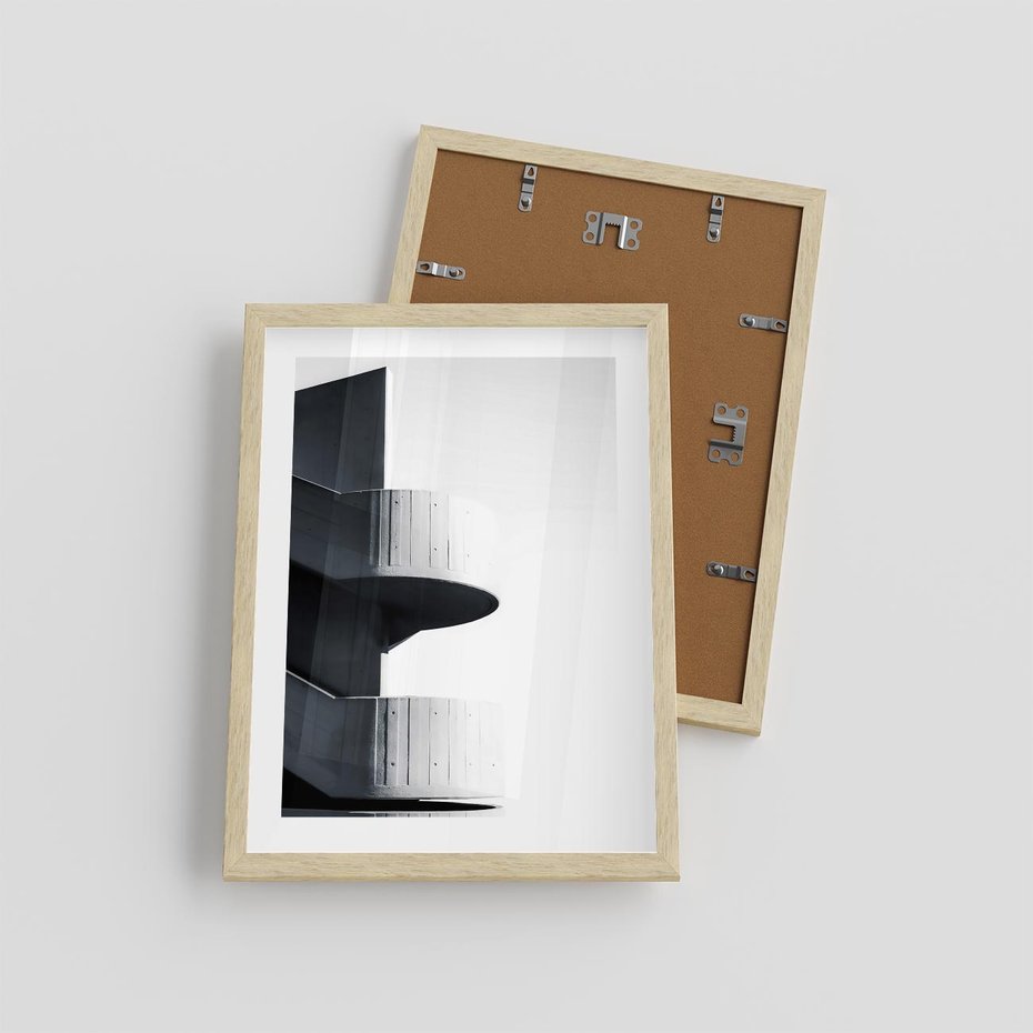 Plakat w ramie 30x40 - Elegancja Współczesności - architektura, nowoczesne formy - rama drewno