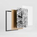 Zestaw obrazy w ramie 40x50 galeria - Nowy, Jork, miasto, nowoczesny - rama czarna