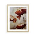 Plakat w ramie 40x50 - Sztuka Kwiatów - kwiaty, sztuka - rama drewno