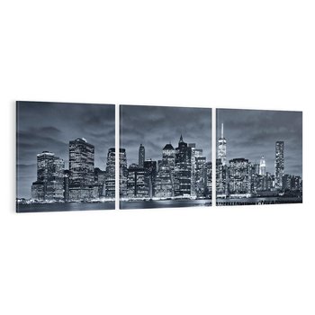 Obraz na płótnie 120x40 - Miejskie Migawki - noc, NY