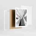 Plakat w ramie 40x50 - Współczesne Kształty - architektura, nowoczesne formy - rama biała