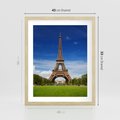 Plakat w ramie 40x50 - Eiffla: symbole Paryża - Eiffla, Paryż - rama drewno