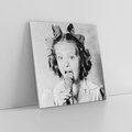 Obraz na płótnie 60x60 - Pyszny Deser - retro zdjęcie, czarno białe