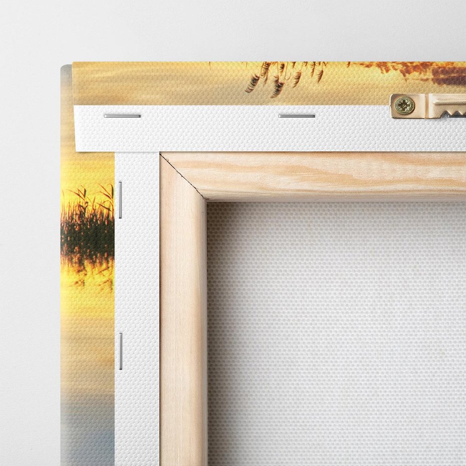 Obraz na płótnie 120x80 - Zachód słońca na pomostach - zachód, słońca