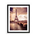 Plakat w ramie 40x50 - Eiffla: ikona Paryża - Eiffla, Paryż - rama czarna