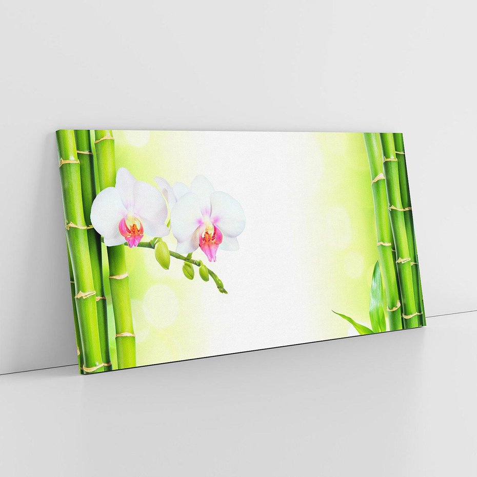 Obraz na płótnie 120x60 - Orchidea, Bambus i Relaks w SPA - orchidea, kwiat
