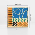 Obraz w ramie 80x80 - Etno Boho - etno ornamenty, boho klimat - rama drewno