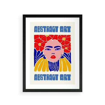 Plakat w ramie 40x50 - Przenikające Refleksje - sztuka abstrakcyjna, nowoczesny plakat - rama czarna