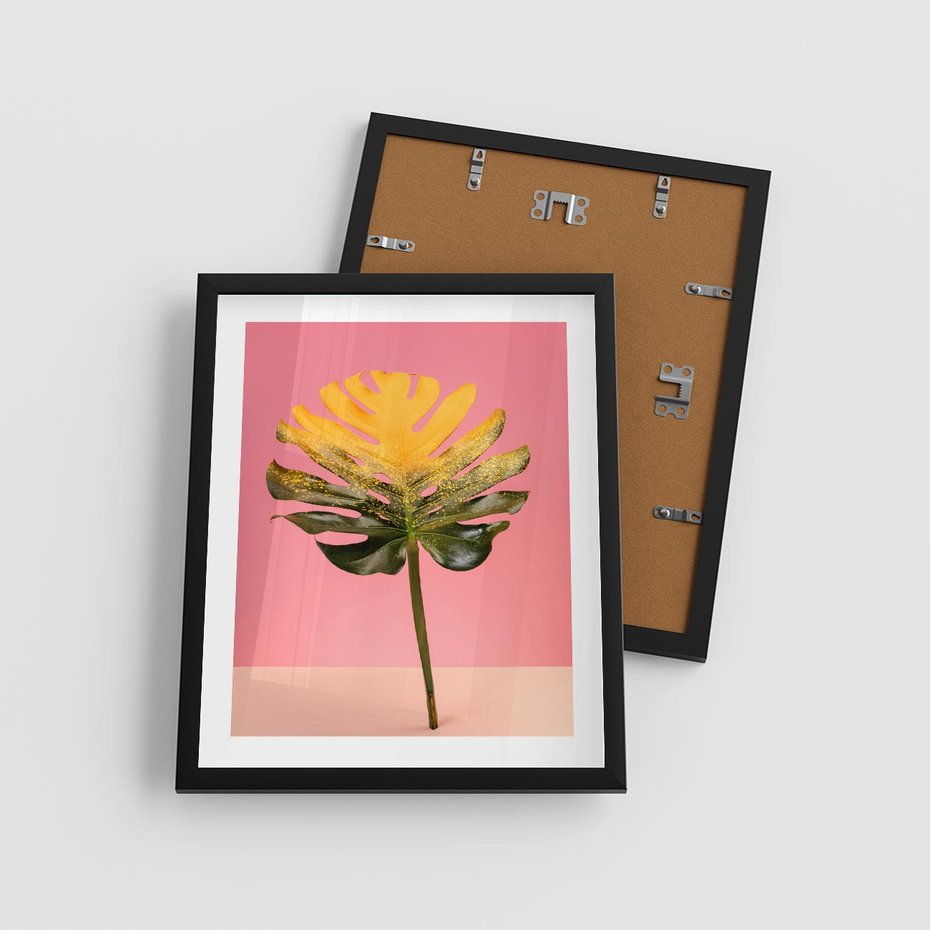 Plakat w ramie 40x50 - Majestatyczna monstera - monstera, liść - rama czarna
