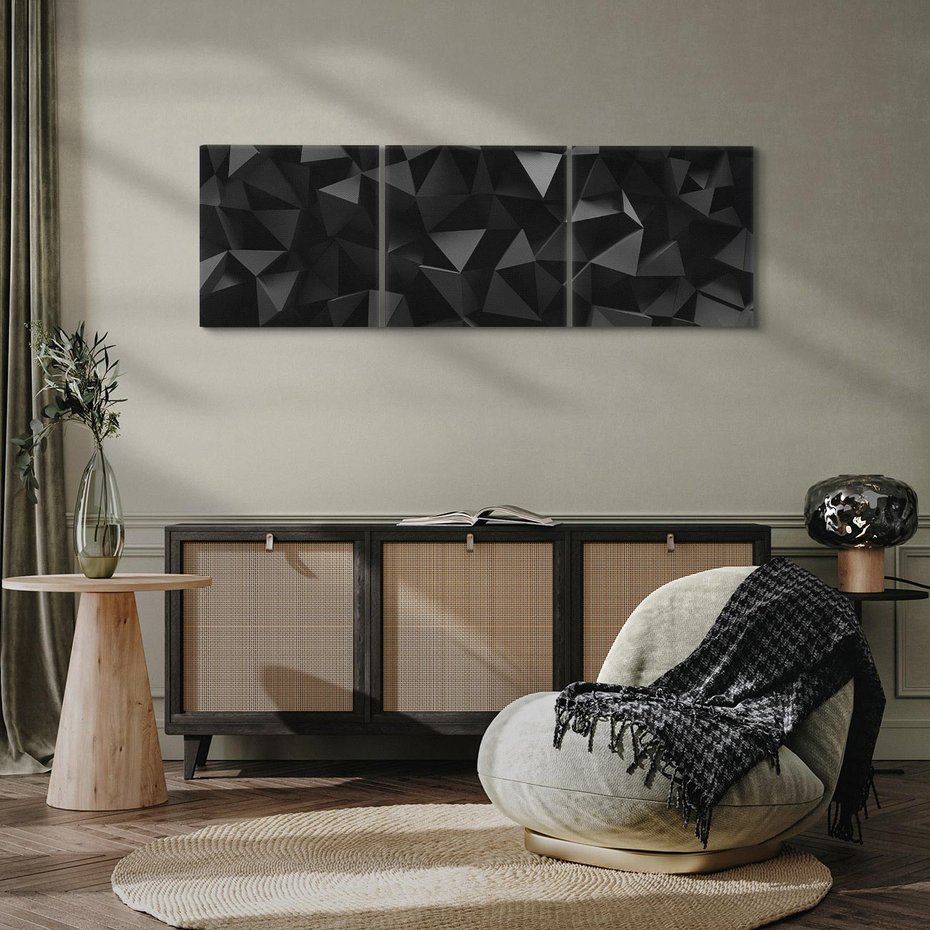 Obraz na płótnie 120x40 - Abstrakcyjne 3D układy - 3D, abstrakcja