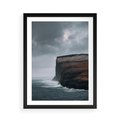 Plakat w ramie 50x70 - Przyroda w Majestacie - fiordy, klify - rama czarna