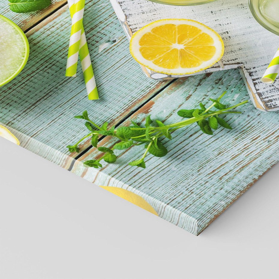 Obraz na płótnie 30x30 - Cytrynowe Orzeźwienie - cytryny, lemoniada
