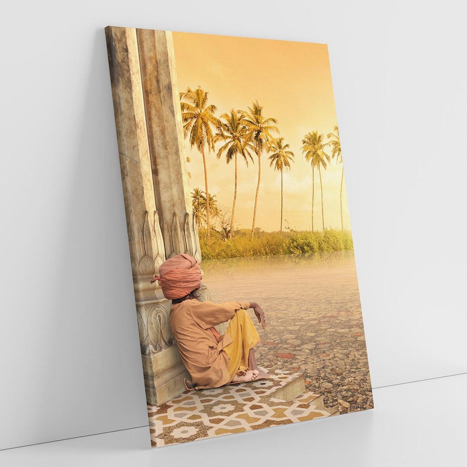 Obraz na płótnie 70x100 - Duch Indyjskiej Yogi - Indie, Azja