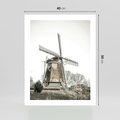 Plakat bez ramy 40x50 - Wiejska Idylla z Młynem - wiatrak, młyn
