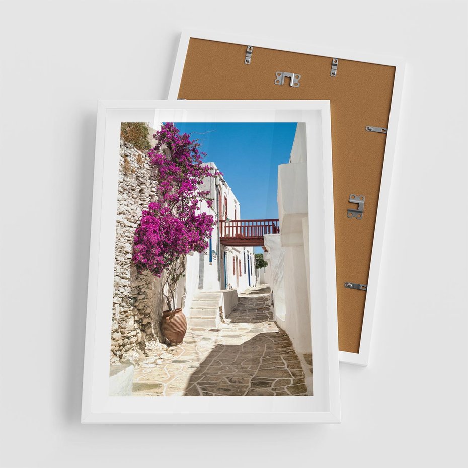 Plakat w ramie 50x70 - Kwiaty Chorwacji - kwiaty, Chorwacja - rama biała