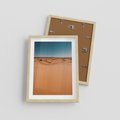 Plakat w ramie 30x40 - Piasek w Przytulnym Wnętrzu - pustynia, piasek - rama drewno