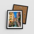 Plakat w ramie 40x50 - Romantyczna Gondola - Wenecja, gondola - rama czarna