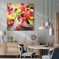 Obraz na płótnie 30x30 - Kulinarne rozkosze - miska, owoce