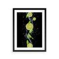 Plakat w ramie 30x40 - Świeżość Cytrusów - limonki, cytryny - rama czarna
