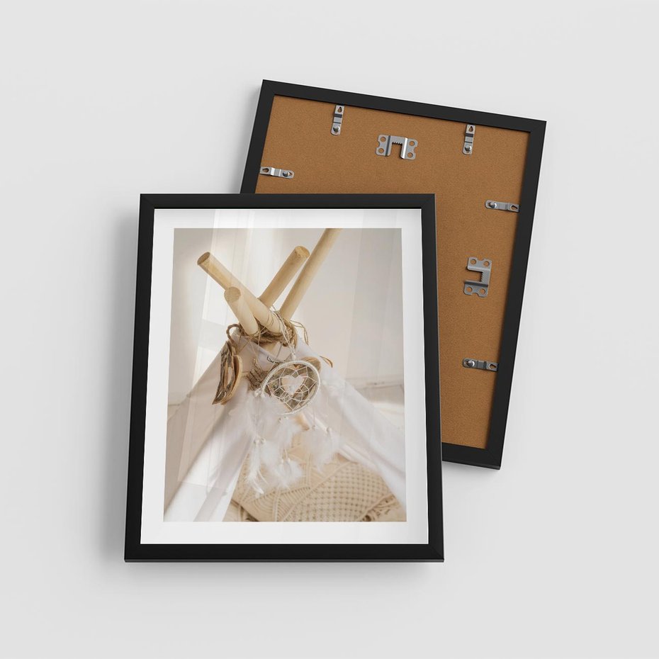 Plakat w ramie 40x50 - Oaza Swobodnego Stylu - boho, tipi - rama czarna