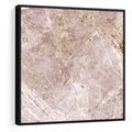 Obraz w ramie 50x50 - Wyjątkowa Stylizacja - marmur, złoto - rama czarna