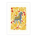 Plakat bez ramy 30x40 - Zebra w Nowoczesności - abstrakcyjna nowoczesna grafika, pośrodku zebra