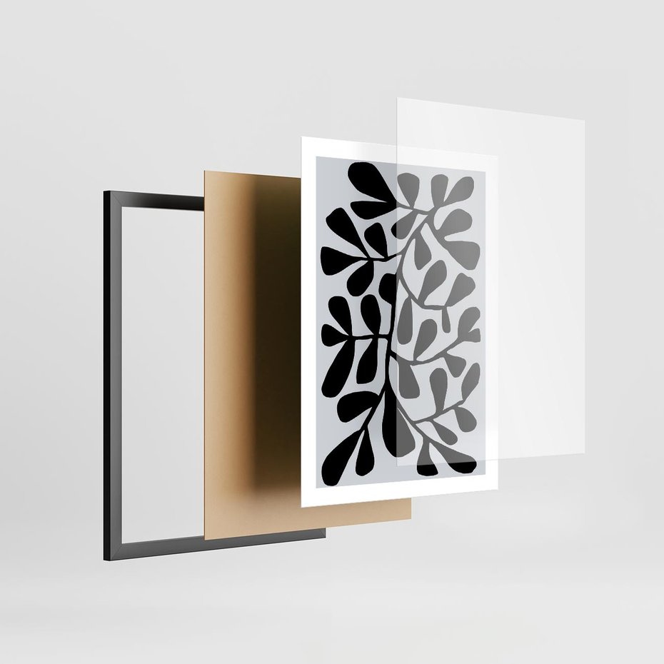 Plakat w ramie 50x70 - Echa Wyobraźni - matisse, sztuka nowoczesna - rama czarna