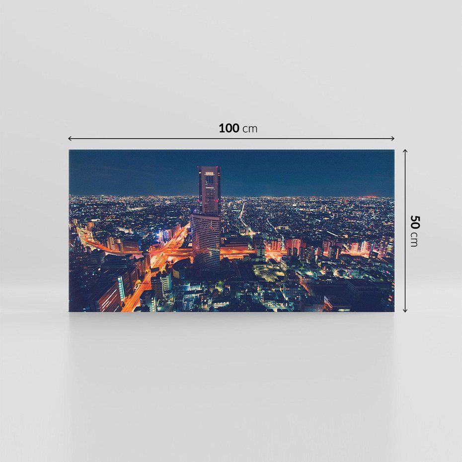 Obraz na płótnie 100x50 - światła i tradycja - Japonia, Tokio