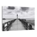 Obraz na płótnie 100x70 - Romantyczny pomost z latarnią - pomost, latarnia