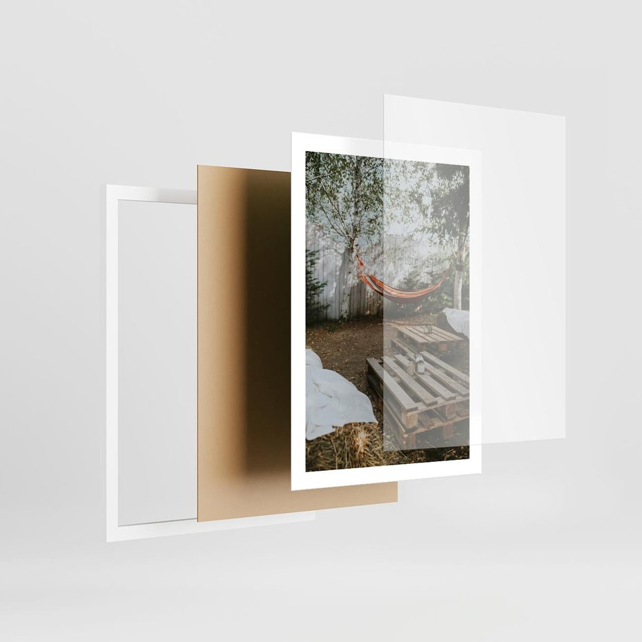 Plakat w ramie 50x70 - Harmonia i Spokój - boho, relaks - rama biała