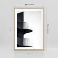 Plakat w ramie 50x70 - Elegancja Współczesności - architektura, nowoczesne formy - rama drewno