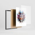 Plakat w ramie 30x40 - Tygrys w graficznej oprawie - tygrys, grafika - rama czarna