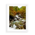 Plakat w ramie 50x70 - Śpiew Strumienia - strumień, górski - rama biała