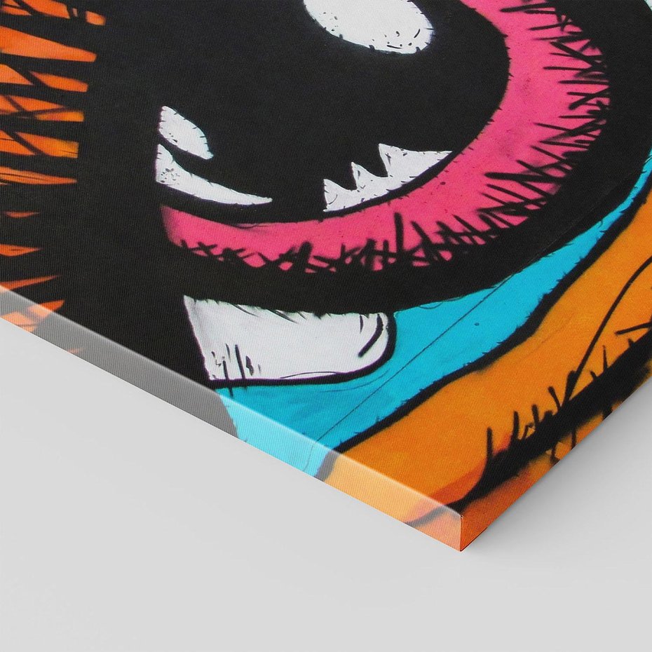 Obraz na płótnie 50x50 - Artystyczne spojrzenie: oko w graffiti - oko, graffiti