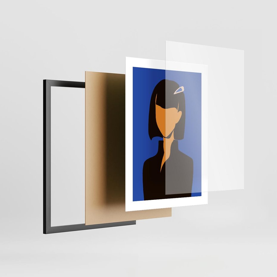 Plakat w ramie 30x40 - Energetyczne Zestawienie - sztuka nowoczesna, plakat - rama czarna