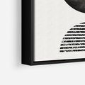 Obraz w ramie 70x100 - Tajemnicza Kompozycja - abstrakcyjne czarno białe formy, minimalizm - rama czarna