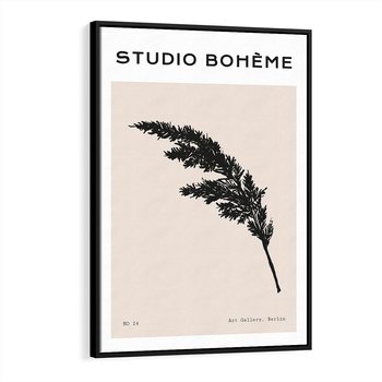 Obraz w ramie 50x70 - Boho Refrakcje Przestrzeni - boho plakat, roślina - rama czarna